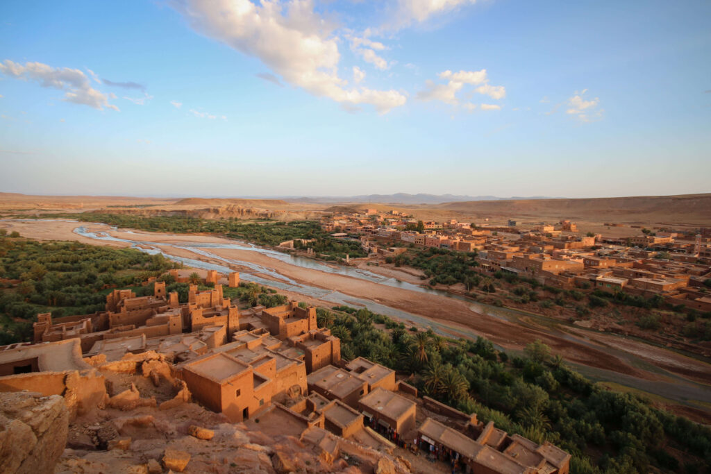 Looking across Ait Benhaddou - an ancient ksar in Morocco