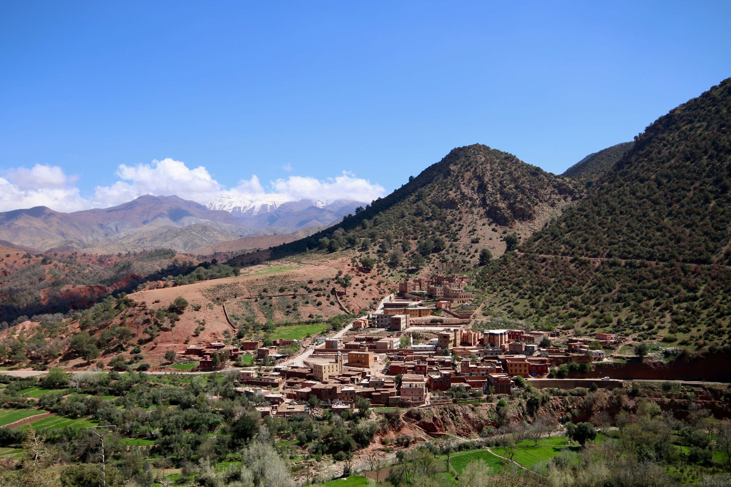 A traditional village in the Atlas Mountains, which can be visited on small-group day trips from Marrakech