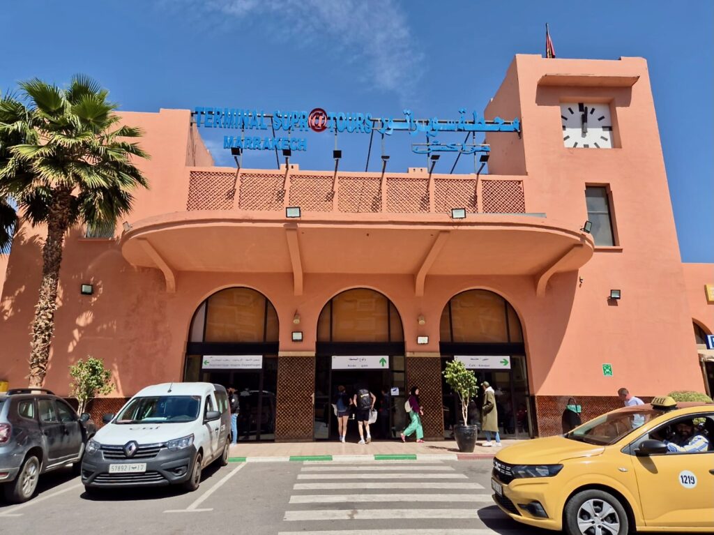 Best buses in Morocco - Entrance to the Supratours bus station in Marrakech