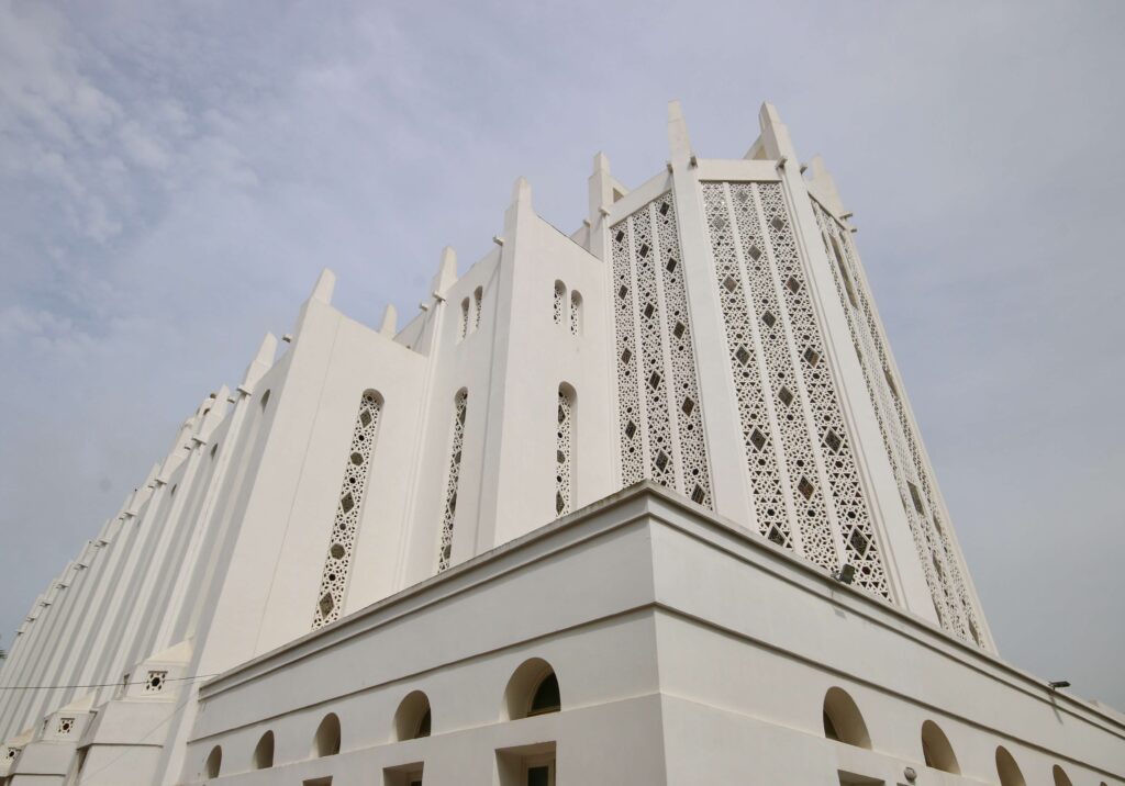 Best things to do in Casablanca. The whitewashed exterior of the Cathedral du Sacre Coeur in Casablanca