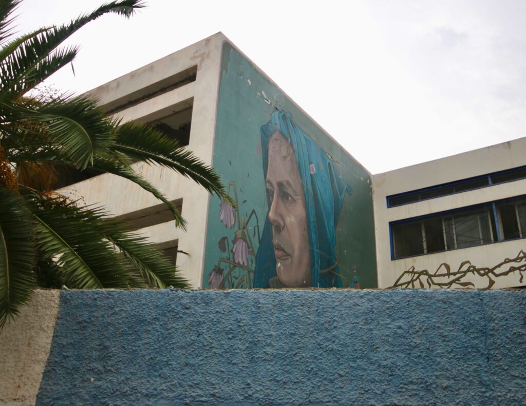 Cheap car rentals in Casablanca - A colourful mural decorates a building in Casablanca