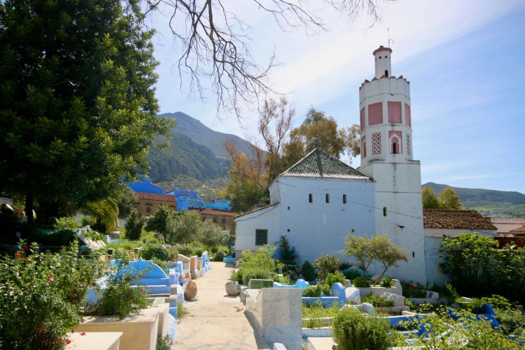 How to get from Fes to Chefchaouen - A mosque within the main cemetery of Chefchaouen