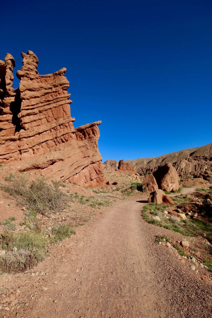 Best places to stay in Dades Gorge: Spectacular rock formations along a trail in Dades Gorge