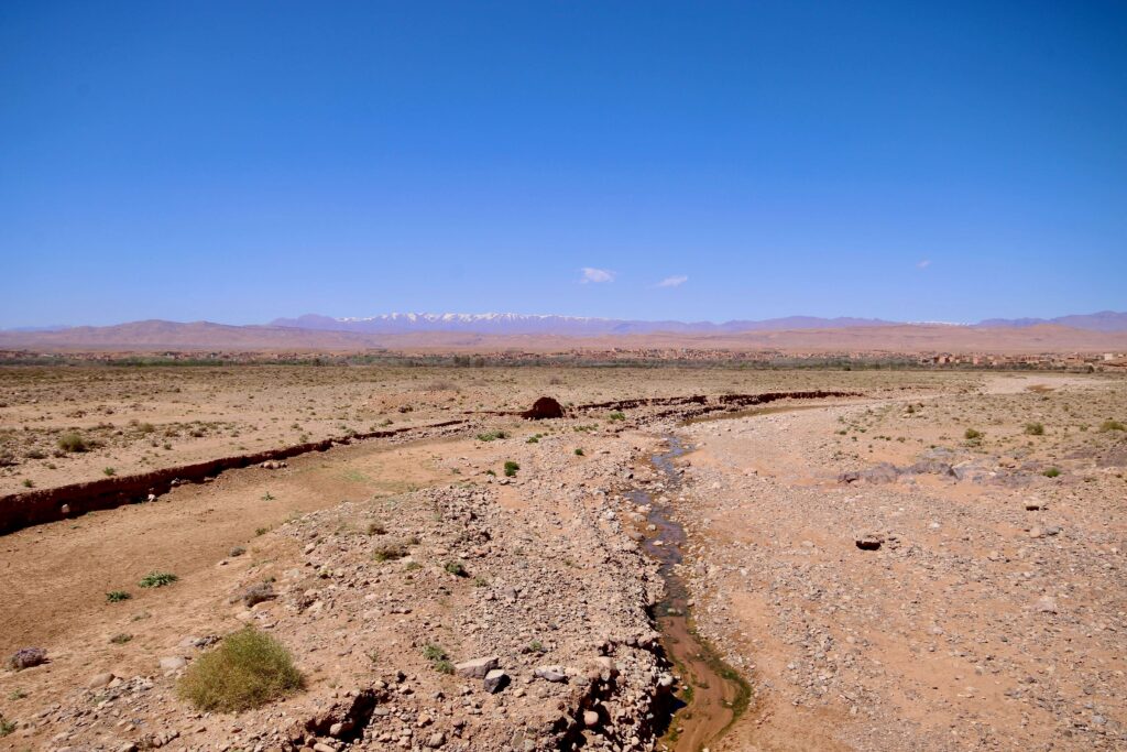 Cheap rental cars in Fes A dry river bed on a road trip through Morocco