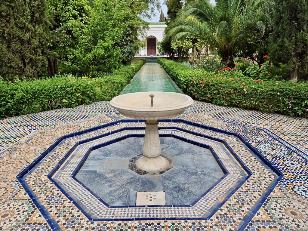 Visiting the garden of Dar Batha is one of the best things to do in Fes in July