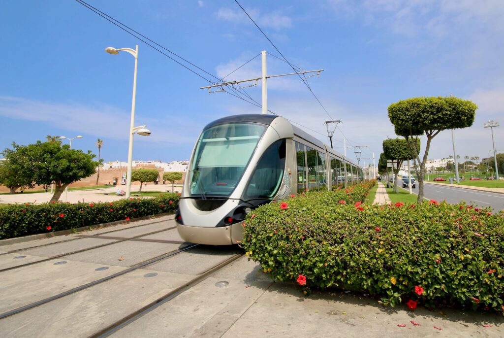 A tram connects Rabat to its neighbouring city of Sale