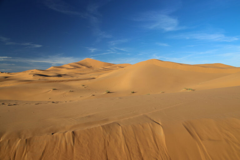 Golden dunes in the Sahara Desert - a popular destination for solo travel in Morocco