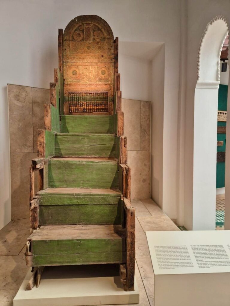 Visiting Dar Batha Museum in Fes - One of several minbars on display at the Dar Batha Museum in Fes