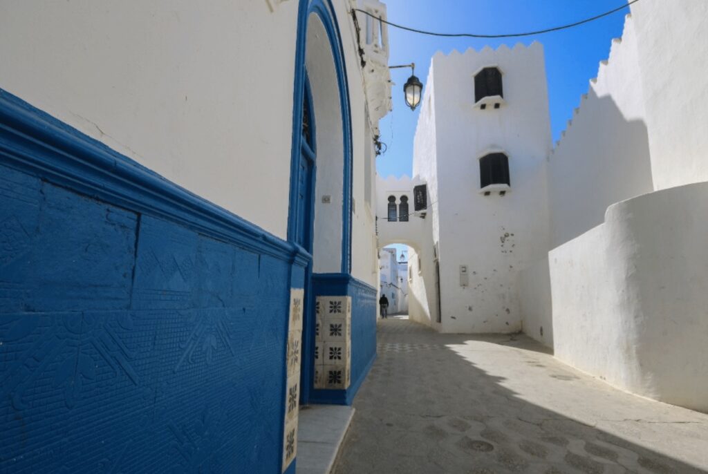Should you visit Asilah in 2025? Blue and white buildings in the medina of Asilah