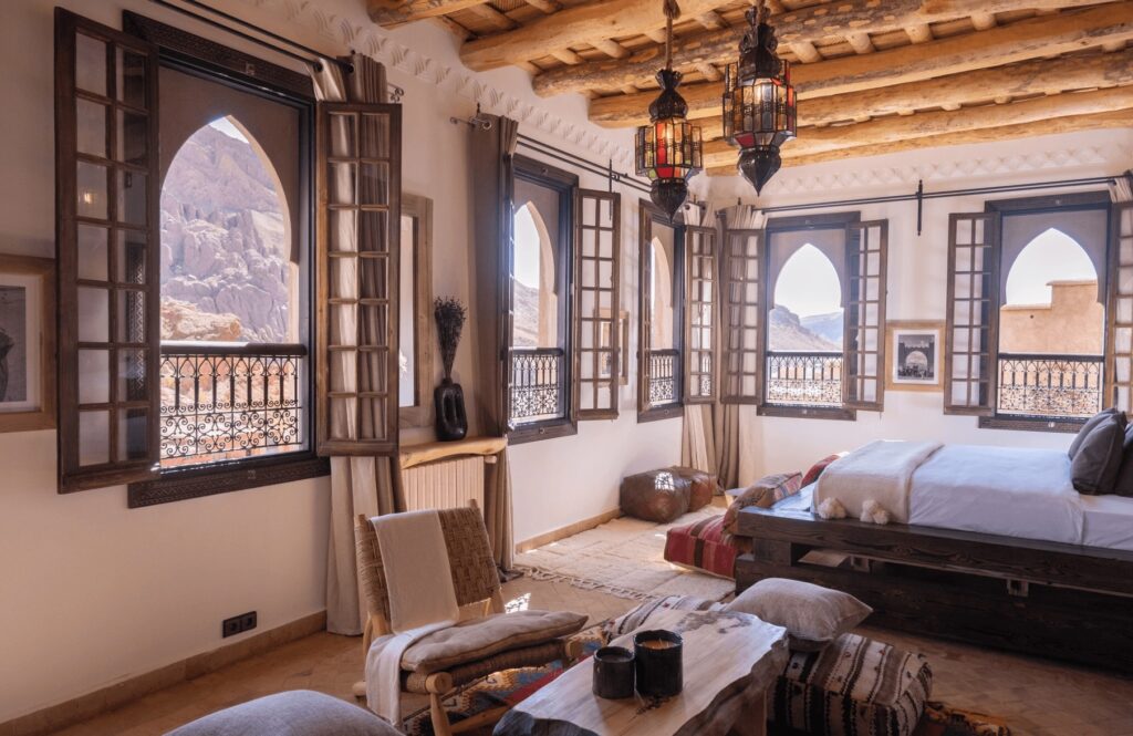 Views from one of the luxurious suites at Eden Boutique Hotel, one of the best places to stay in Dades Gorge