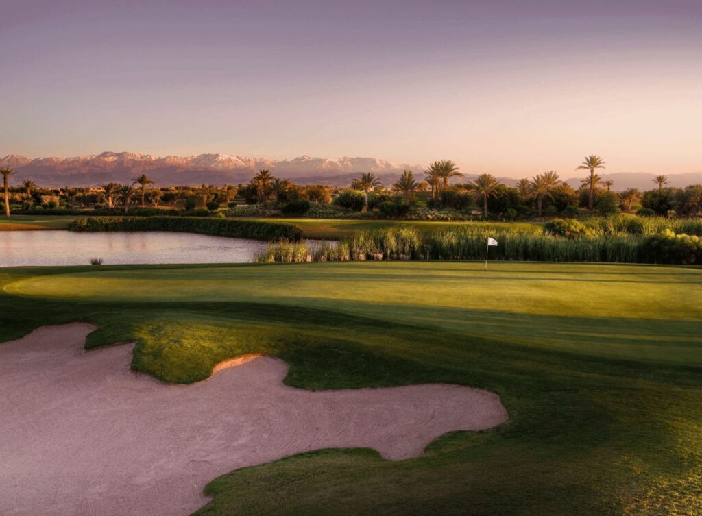 A golf course at the Fairmont Royal Palm - one of the best golf resorts in Marrakech