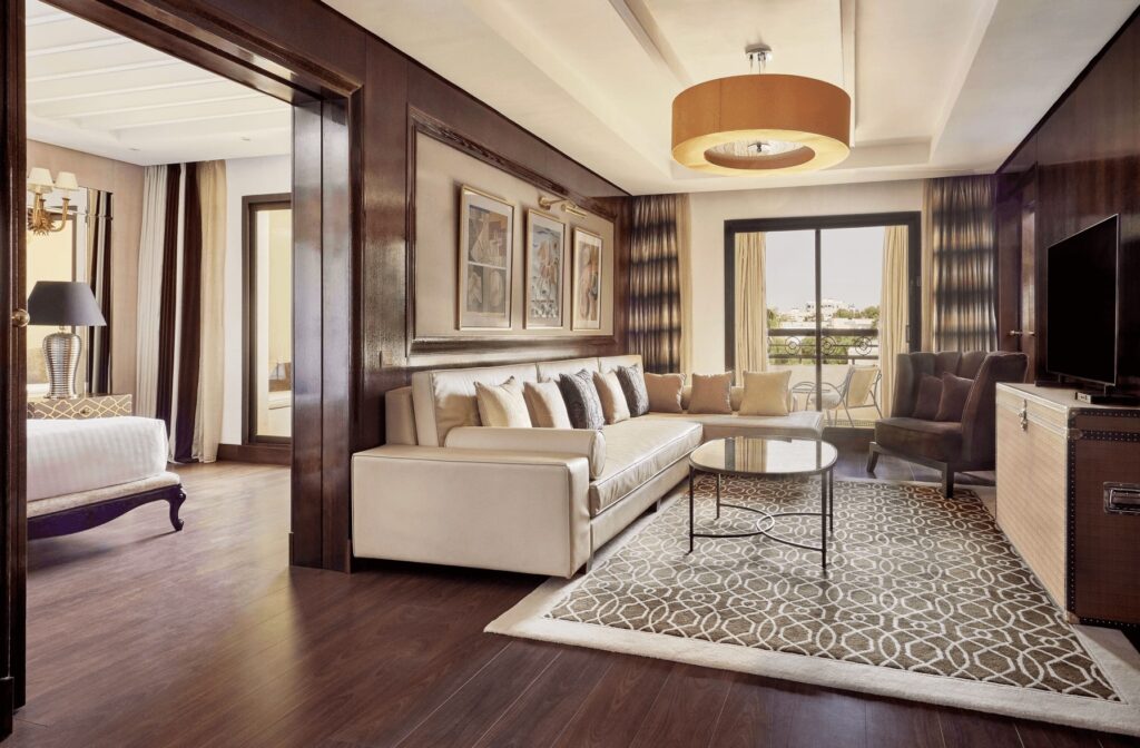 A luxurious suite at Fes Marriott Hotel Jnan Palace, a 5-star hotel in Fes 