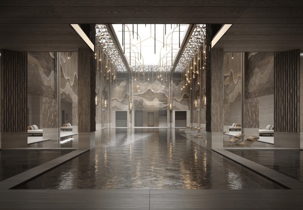 The incredible indoor pool at the Four Seasons Hotel Rabat at Ksar Al Bahr, one of the best luxury hotels in Rabat