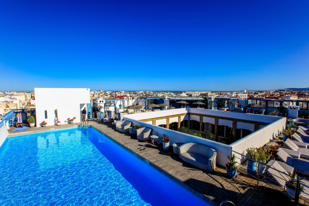 Views across Essaouira's medina from one of the city's best hotels