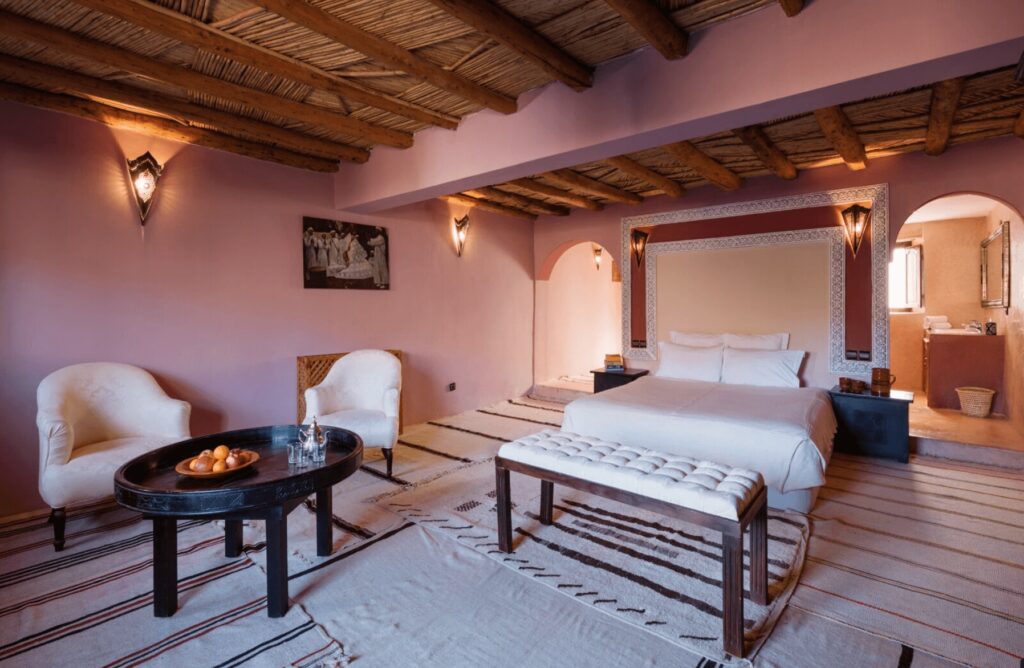 A spacious suite at Hotel Le Village du Toubkal, a budget hotel in Imlil