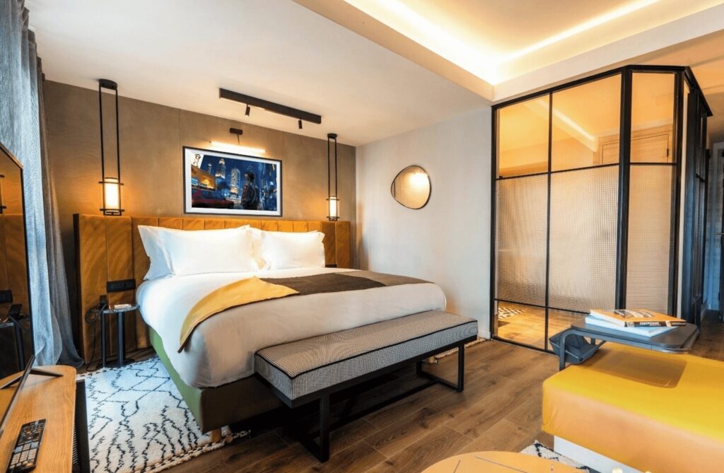One of the contemporary rooms at Kaan Casablanca, one of the best hotels in Casablanca