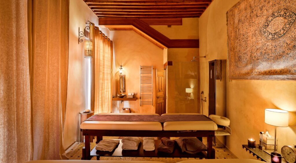 One of the spa treatment rooms at Karawan Riad in Fes