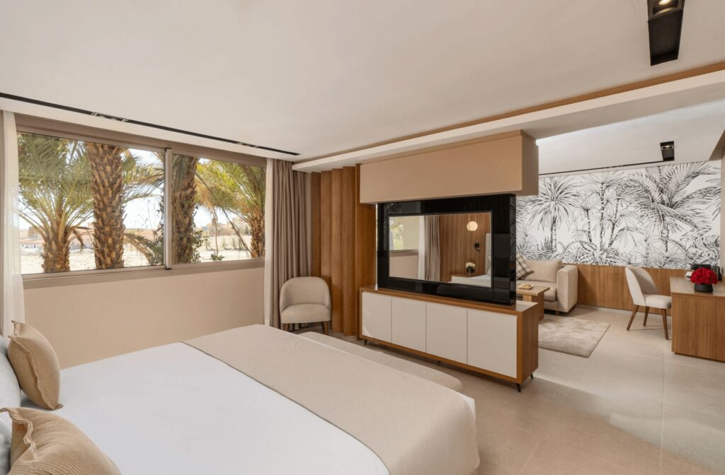 One of the contemporary suites at Kenzi Rissani - one of the best hotels in Errachidia, Morocco