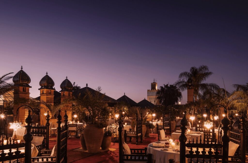 Views of Koutoubia Mosque from one of the best boutique hotels in Marrakech
