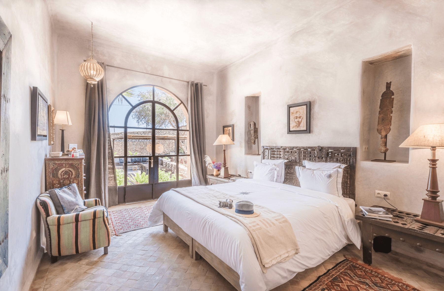 One of the spacious suites at Le Jardin des Douars near Essaouira