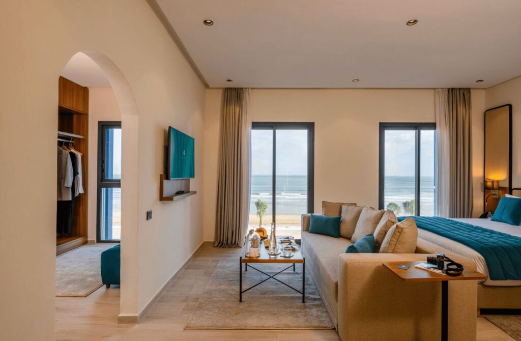 One of the ocean-facing suites at MIA Mazagan Bay, one of the best resorts in El Jadida
