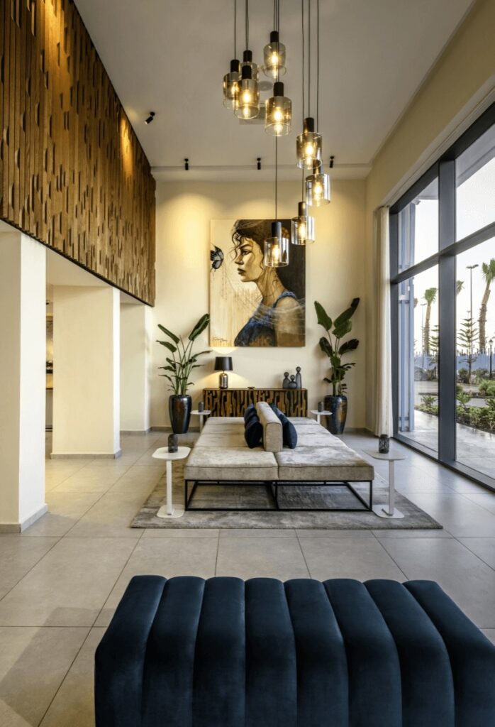 Best places to stay in El Jadida - Contemporary artwork inside the lobby of MIA Mazagan Bay