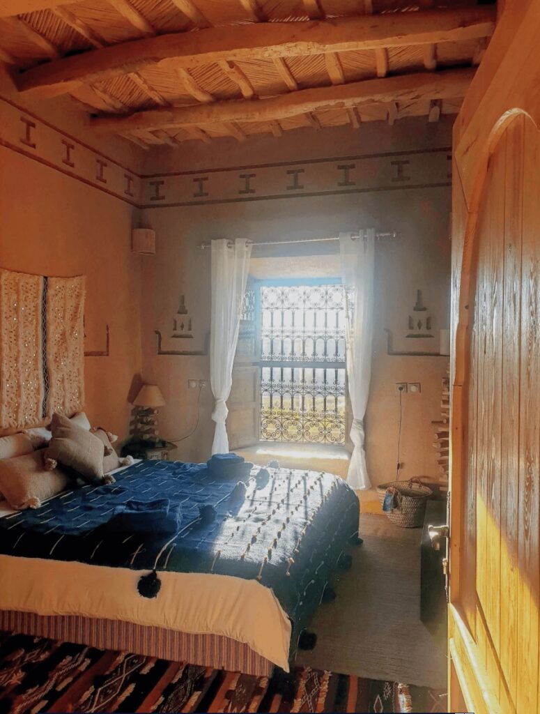 One of the colourful rooms at Maison d'hôtes IZZA, one of the best places to stay in the Valley of Roses