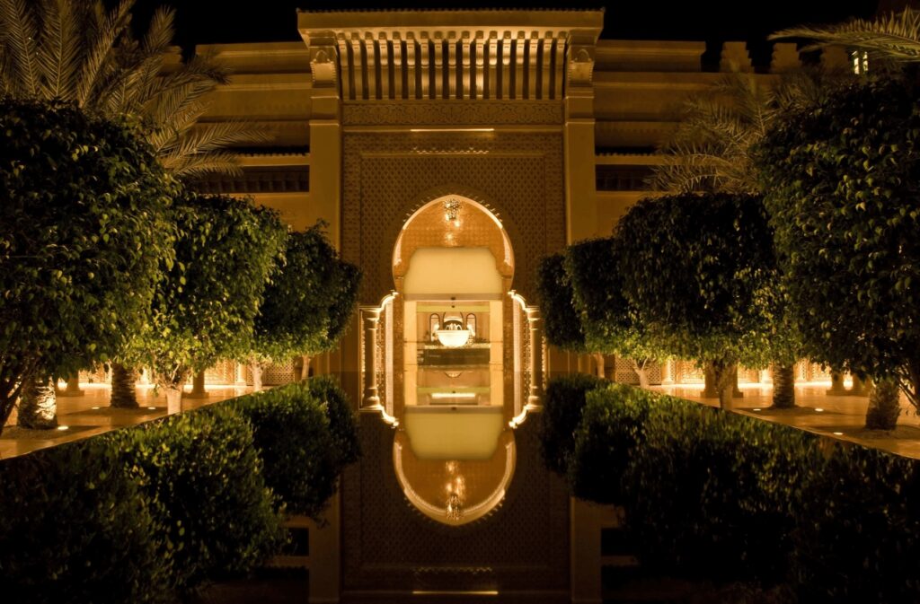 A reflective pool at one of the best hotels in El Jadida, Morocco