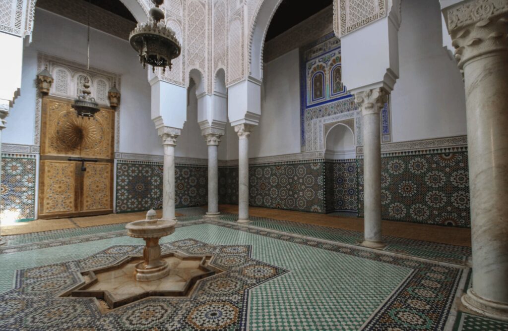 Inside the Mausoleum of Moulay Ismail in Meknes