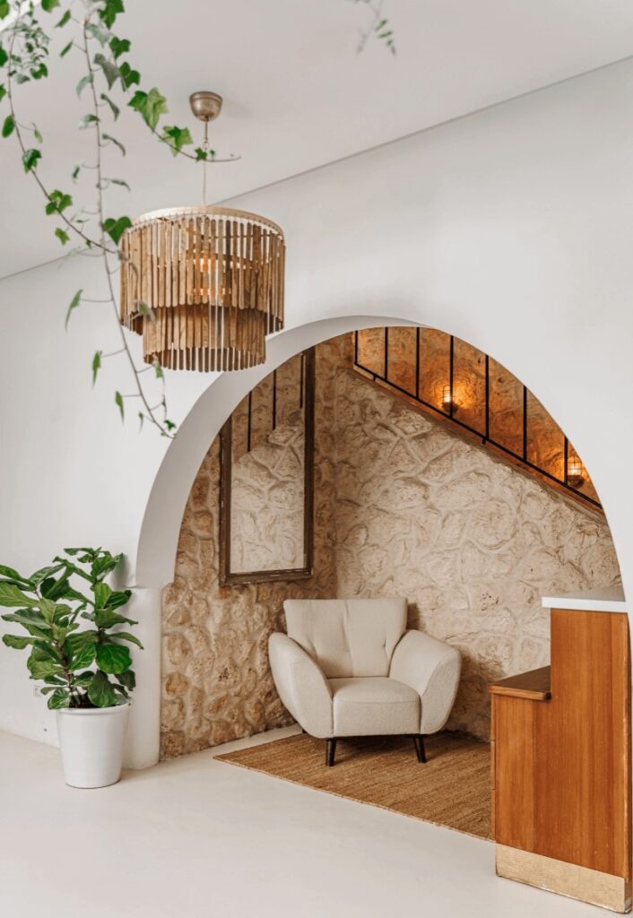 A serene sitting area at Pure House Marrakech, one of the best luxury riads in Marrakech with a pool