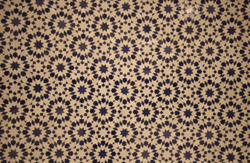 Visiting Morocco in Ramadan - zellige tiles on a wall