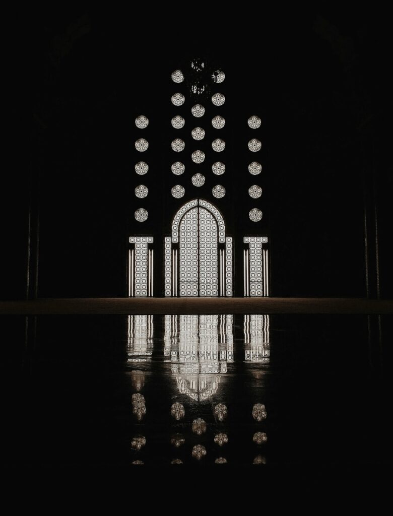 Elaborate decorations inside a mosque