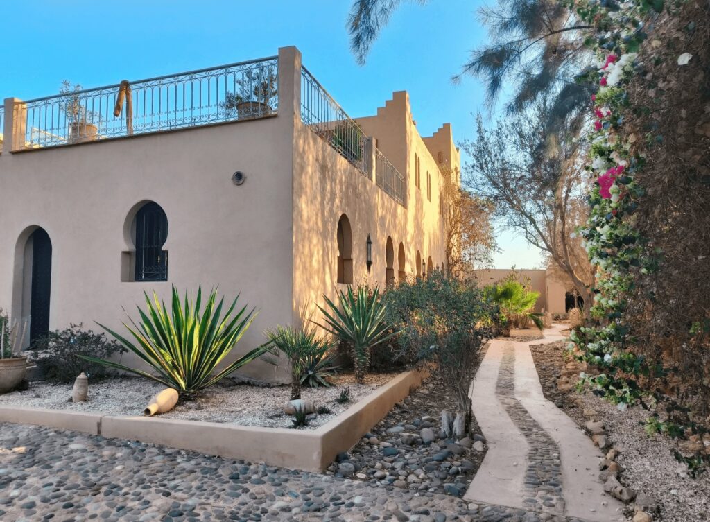 A stone pathway leads through the grounds of one of the best hotels in Taroudant