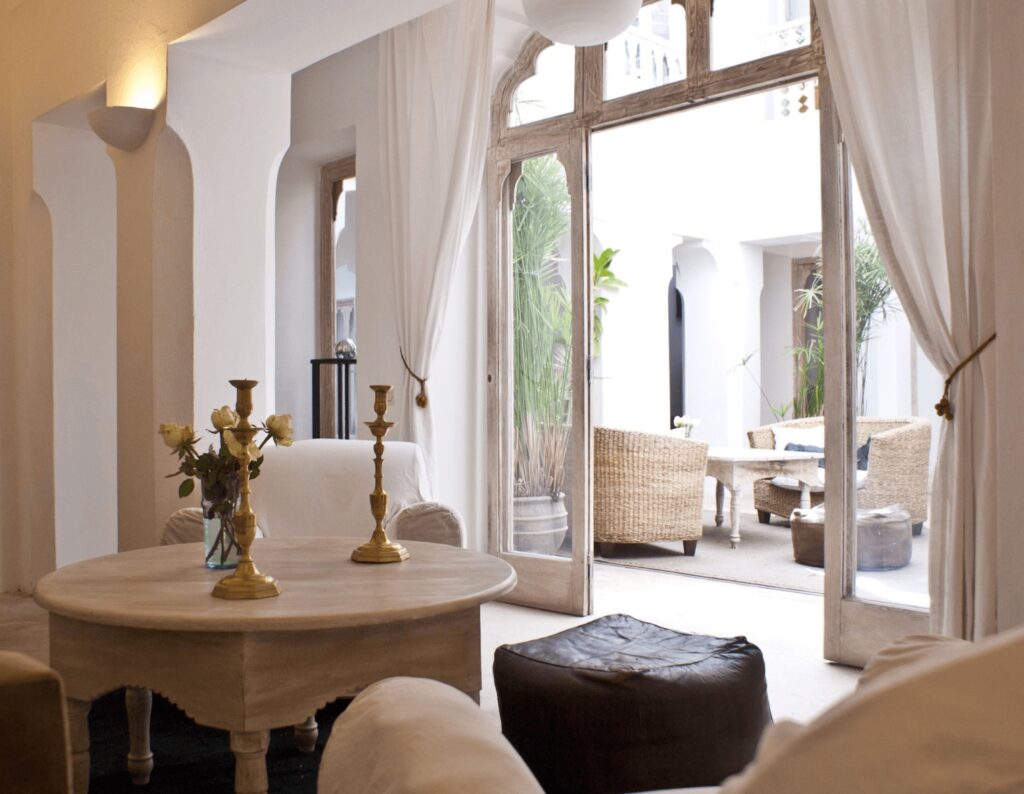 Finding a riad with a fireplace is highly recommended if you're visiting Marrakech in January
