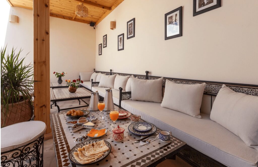 Breakfast is served at Riad Salman - one of the best riads in the Marrakech medina