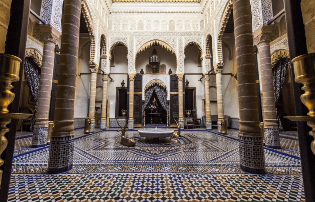 Best places to stay in Sale, MoroccoThe opulently decorated interior patio of Riad Thamayna 