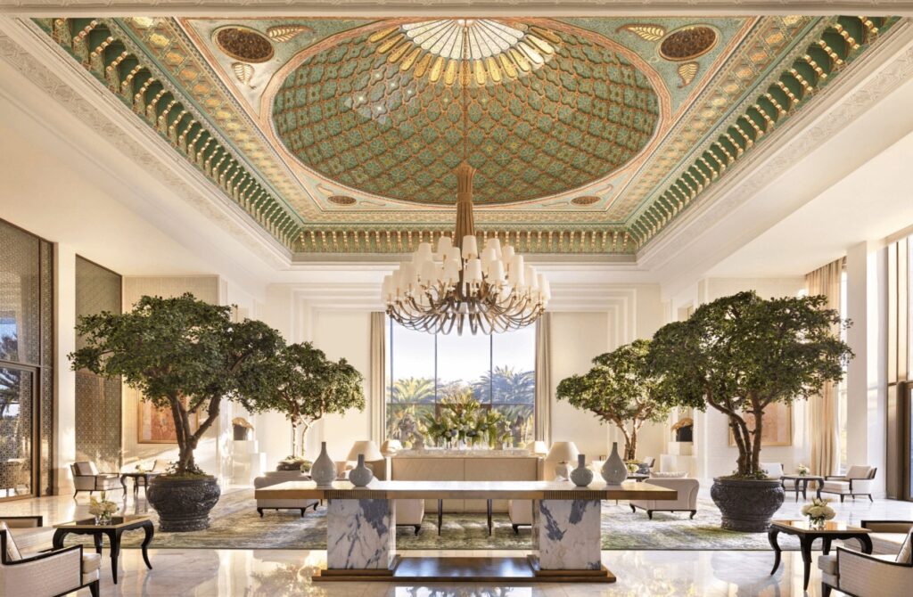 The lavish lobby at the Ritz-Carlton Rabat, Dar Es Salam