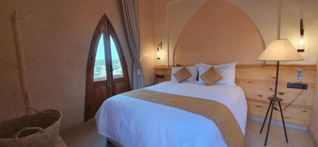 One of the comfortable rooms at Sbai Palace - one of the best hotels in M'Hamid El Ghizlane 
