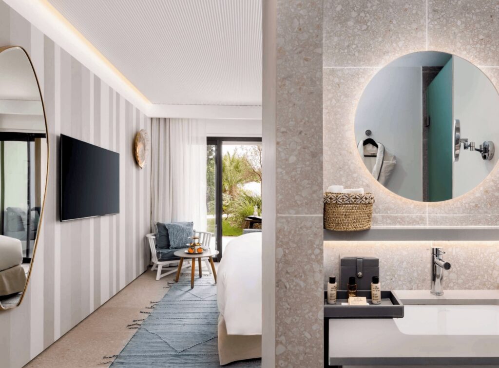 One of the contemporary suites at the Sofitel Agadir Thalassa Sea & Spa