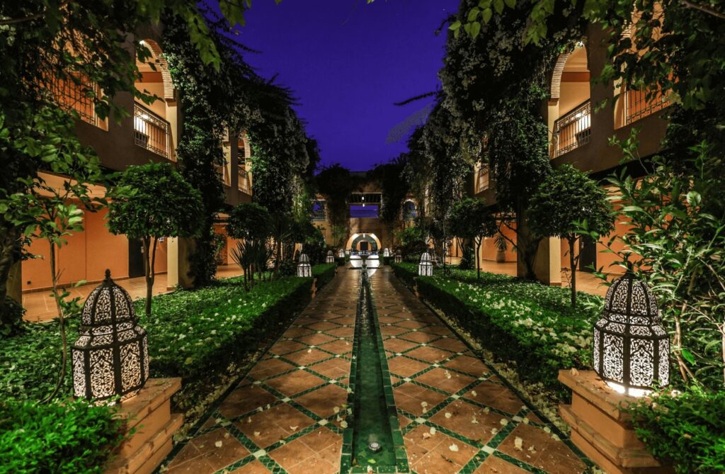 Best golf hotels and resorts in Agadir - Lanterns illuminate a pathway at a golf hotel in Agadir