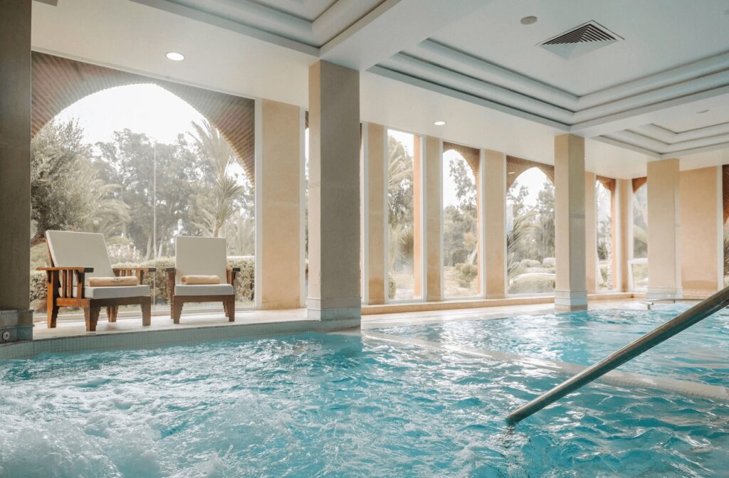 An indoor pool at one of the best 5-star resorts in Agadir