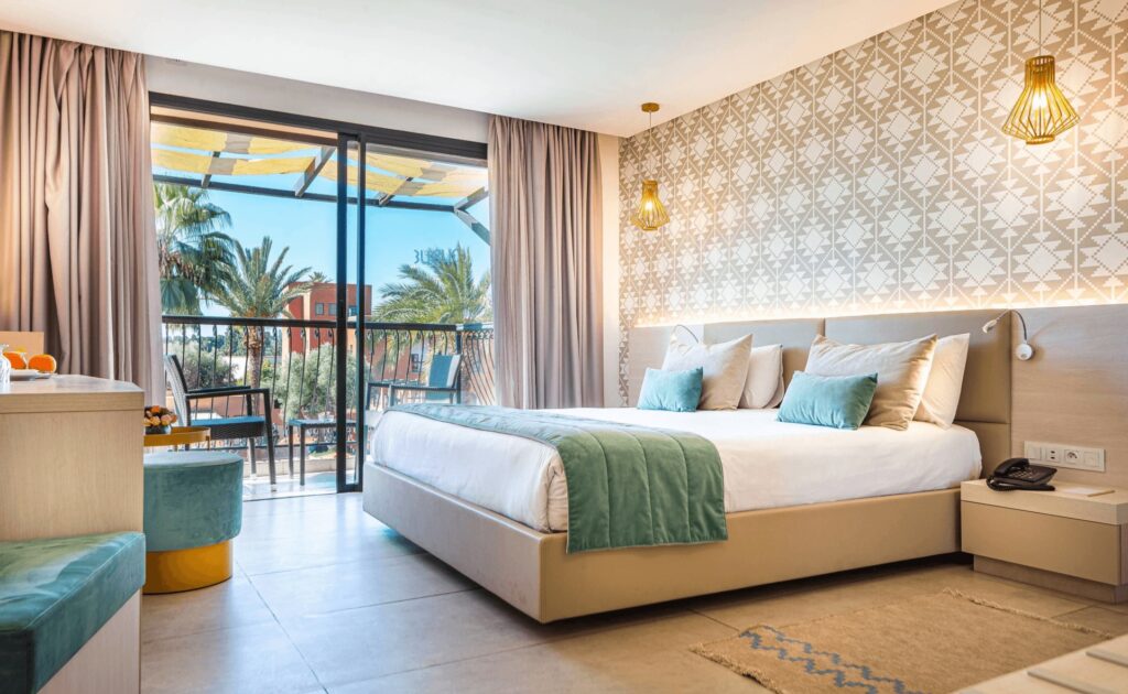 An elegant suite at an adults-only hotel in Marrakech