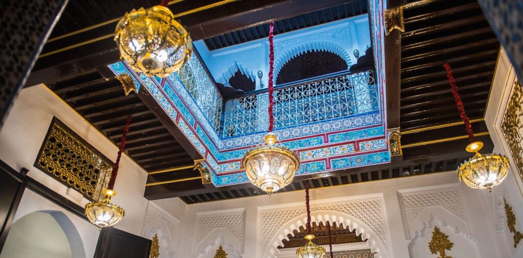 The stunning interior of Riad El Manantial - one of the best hotels in Tetouan