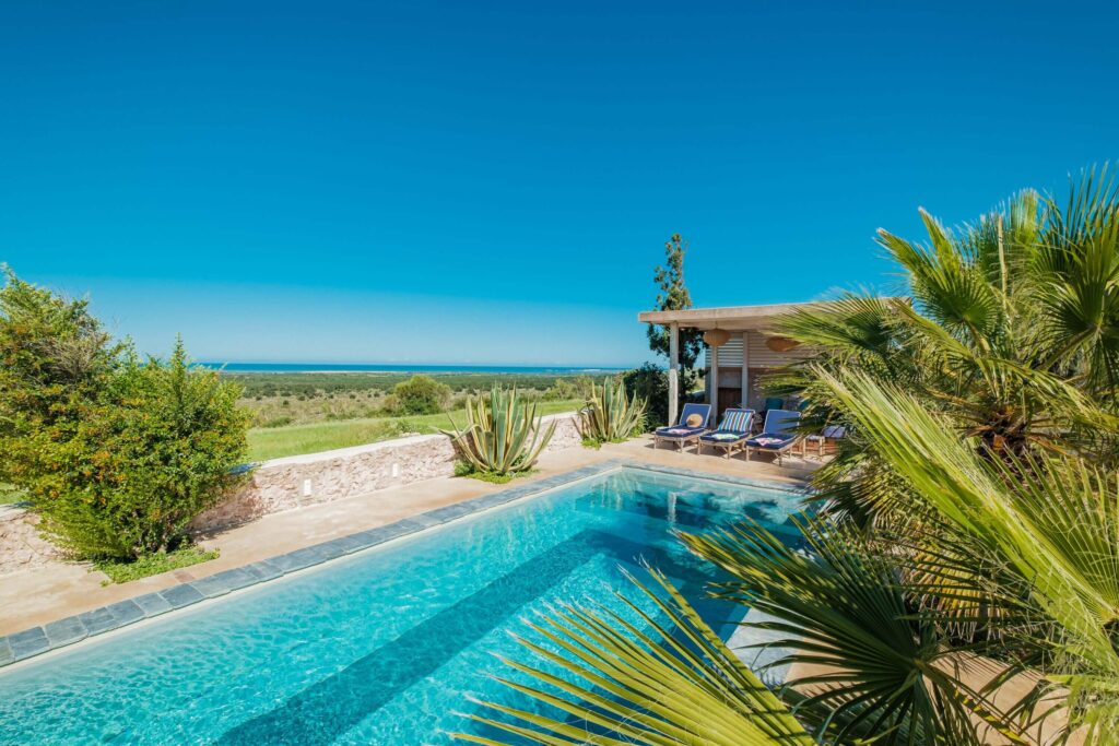 Views across the coastline from Riad Tamayourt, one of the best riads near Essaouira with a pool